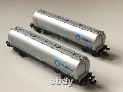 2 Graham Farish N Gauge 377-675K JPA Cement tank wagons in Colas / Tarmac livery