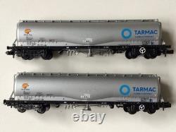 2 Graham Farish N Gauge 377-675K JPA Cement tank wagons in Colas / Tarmac livery