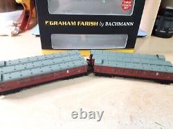 2x 374-912 Farish SECR Birdcage Coach 3-Sets in BR Crimson N Gauge