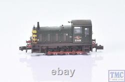 371-061A Graham Farish N Gauge Class 03 D2028 BR Green (Wasp Stripes) Weathered