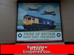 3 pack Farish 371-396K Capt Tom Moore NHS Class 66, Spitfire & Hurricane N gauge