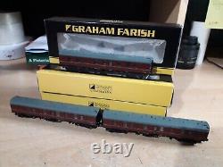 3x 374-036B Farish Mk. 1 BG Full Brakes Maroon N Gauge