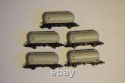 5 x Farish 373-003 N Gauge Bulk Powder PCA Wagons, Blue Circle Cement, BNIB's