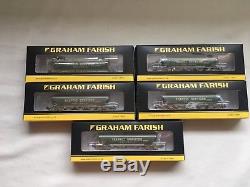 5 x Graham Farish 373-235 Covered Bogie Hopper Wagon Traffic Services WEATHERED