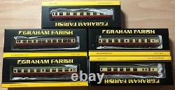 5x Graham Farish Mk1 BR Crimson and Cream Coaches. Mixed Rake with Auto Trailer
