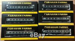 6x Graham Farish BR Mk2A BR Blue Coaches. Mixed Rake