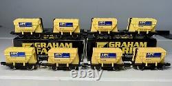 8 x GRAHAM FARISH 3511 N GAUGE PRESFLO COVERED HOPPER WAGONS ARC YELLOW BOXED