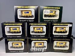 8 x GRAHAM FARISH 3511 N GAUGE PRESFLO COVERED HOPPER WAGONS ARC YELLOW BOXED