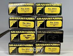 8 x GRAHAM FARISH 3511 N GAUGE PRESFLO COVERED HOPPER WAGONS ARC YELLOW BOXED