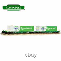 BNIB N Gauge Farish 377-368 FIA Intermodal Bogie Wagons ASDA 45ft Containers