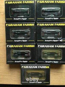 Eight Graham Farish N Gauge CEA covered Hopper Wagons