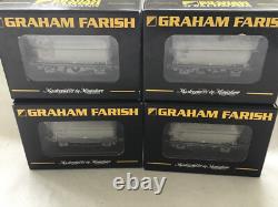GRAHAM FARISH N GAUGE 373-003B JOB LOT OF 4x BLUE CIRCLE PCA WAGONS (WEATHERED)