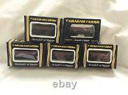 GRAHAM FARISH N GAUGE 373-502 JOB LOT OF 5x BROWN HOPPER WAGONS (1x WEATHERED)