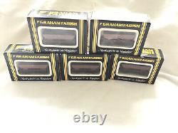 GRAHAM FARISH N GAUGE 373-502 JOB LOT OF 5x BROWN HOPPER WAGONS (2x WEATHERED)