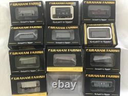 GRAHAM FARISH N GAUGE JOB LOT OF 12x VARIOUS LMS & OTHER WAGONS BOXED