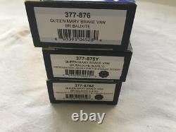 GRAHAM FARISH N GAUGE JOB LOT OF 3x VARIOUS QUEEN MARY BRAKE VANS TMC /N SOCIETY