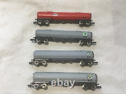 GRAHAM FARISH N GAUGE JOB LOT OF 4x VARIOUS 100 TON TANKER WAGONS BP ETC/ TEXACO