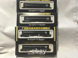 GRAHAM FARISH N GAUGE JOB LOT OF 4x VARIOUS 100 TON TANKER WAGONS SHELL/BP BLACK