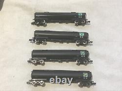 GRAHAM FARISH N GAUGE JOB LOT OF 4x VARIOUS 100 TON TANKER WAGONS SHELL/BP BLACK