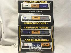 GRAHAM FARISH N GAUGE JOB LOT OF 4x VARIOUS BOGIE WAGONS WITH 20ft CONTAINERS