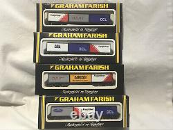 GRAHAM FARISH N GAUGE JOB LOT OF 4x VARIOUS BOGIE WAGONS WITH 20ft CONTAINERS