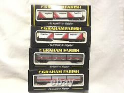 GRAHAM FARISH N GAUGE JOB LOT OF 4x VARIOUS BOGIE WAGONS WITH 20ft CONTAINERS