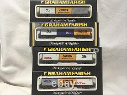 GRAHAM FARISH N GAUGE JOB LOT OF 4x VARIOUS BOGIE WAGONS WITH 20ft CONTAINERS