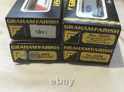 GRAHAM FARISH N GAUGE JOB LOT OF 4x VARIOUS BOGIE WAGONS WITH 20ft CONTAINERS