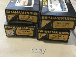 GRAHAM FARISH N GAUGE JOB LOT OF 4x VARIOUS BOGIE WAGONS WITH 20ft CONTAINERS