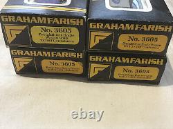 GRAHAM FARISH N GAUGE JOB LOT OF 4x VARIOUS BOGIE WAGONS WITH 20ft CONTAINERS