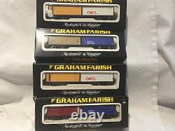 GRAHAM FARISH N GAUGE JOB LOT OF 4x VARIOUS BOGIE WAGONS WITH 30ft CONTAINERS