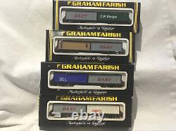 GRAHAM FARISH N GAUGE JOB LOT OF 4x VARIOUS BOGIE WAGONS WITH 30ft CONTAINERS