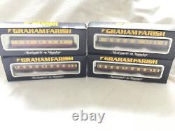 GRAHAM FARISH N GAUGE JOB LOT OF 4x VARIOUS BR MK1 CRIMSON & CREAM COACHES BOXED