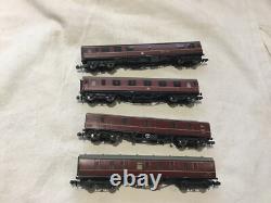 GRAHAM FARISH N GAUGE JOB LOT OF 4x VARIOUS MAROON / CRIMSON LAKE COACHES