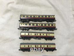 GRAHAM FARISH N GAUGE JOB LOT OF 4x VARIOUS MK1 CRIMSON & CREAM COACHES