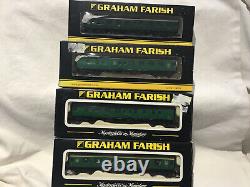 GRAHAM FARISH N GAUGE JOB LOT OF 4x VARIOUS MK1 GREEN COACHES BOXED