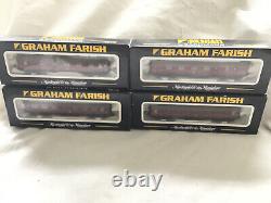 GRAHAM FARISH N GAUGE JOB LOT OF 4x VARIOUS STANIER LMS CRIMSON LAKE COACHES