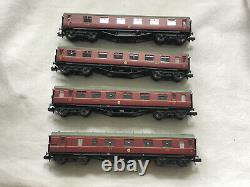 GRAHAM FARISH N GAUGE JOB LOT OF 4x VARIOUS STANIER LMS CRIMSON LAKE COACHES