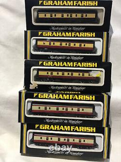 GRAHAM FARISH N GAUGE JOB LOT OF 5x BR MK1 BRAKE GANGWAY COACHES CRIMSON & CREAM
