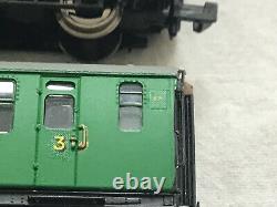 GRAHAM FARISH N GAUGE JOB LOT OF 5x VARIOUS SR GREEN BULLEID COACHES -RENUMBERED