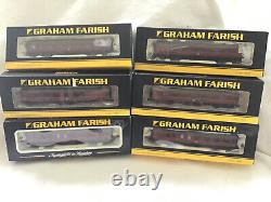 GRAHAM FARISH N GAUGE JOB LOT OF 6x VARIOUS LMS CRIMSON LAKE COACHES BOXED