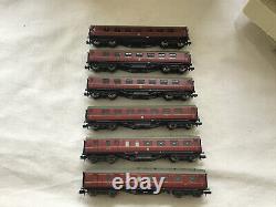 GRAHAM FARISH N GAUGE JOB LOT OF 6x VARIOUS LMS CRIMSON LAKE COACHES BOXED