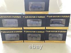 GRAHAM FARISH N GAUGE JOB LOT OF 7x 377-079A FIRESTONE TYRES 7 PLANK WAGONS