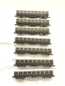 GRAHAM FARISH N GAUGE JOB LOT OF 7x VARIOUS CHOC & CREAM SUBURBAN COACHES