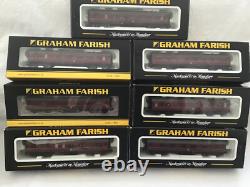 GRAHAM FARISH N GAUGE JOB LOT OF 7x VARIOUS STANIER CRIMSON LAKE COACHES