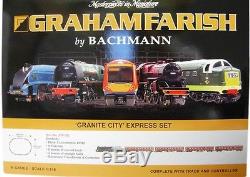 Graham Farish 370-102 Granite City express set complete and new. Black 5/4 coach