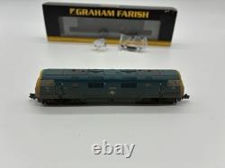Graham Farish 371-605 Class 42 Warship 810 Cockade BR Blue Weathered N Gauge