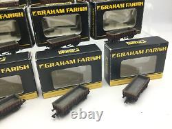 Graham Farish 373-876A/373-878A N Gauge EWS MFA Open Box Wagon x9