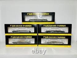 Graham Farish 373-927B N Gauge Bogie Bolster Wagon GWR Grey Job Lot x5