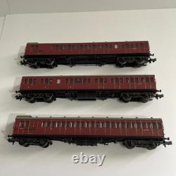 Graham Farish 374-912 Set of 3 SE&CR 60ft Birdcage Coaches, BR Crimson, N Gauge
